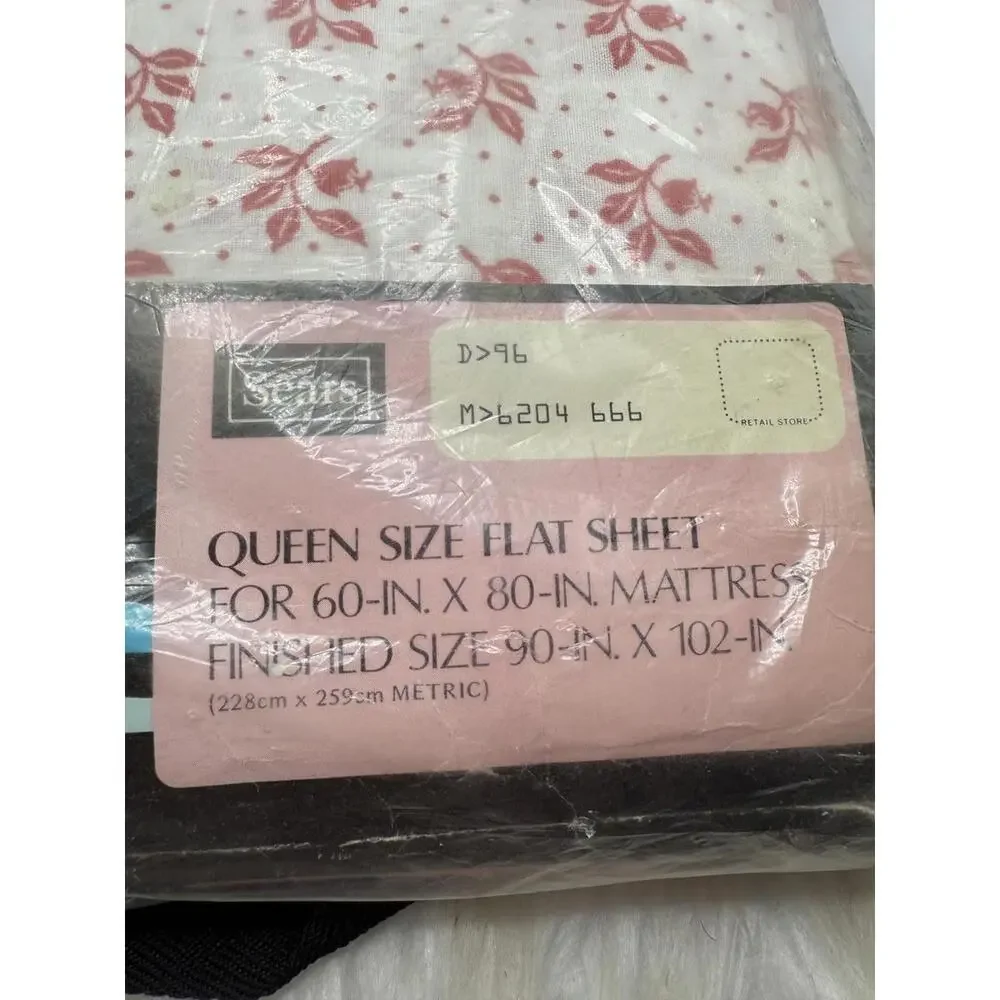 Vintage Danberry Perma-Prest Muslin Queen Size Flat Sheet